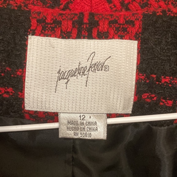 Red and black plaid blazer - Picture 2 of 7